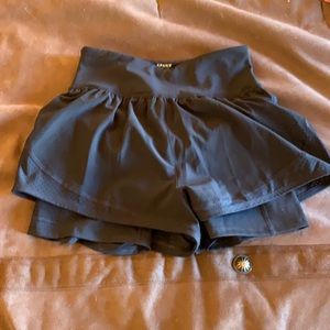 Black spans running skort